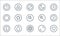 camera line icons. linear set. quality vector line set such as love, lens, about, full screen, brush, rotate, zoom in, night mode