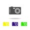 camera multicolored icons. Element of beach holidays multicolored icons can be used for web, logo, mobile app, UI, UX
