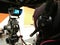 Camera person operated camera broadcast in television studio