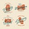 Camera Photography Vector Labels or Logos with