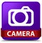 Camera purple square button red ribbon in middle