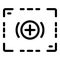 Camera record frame icon, outline style