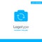 Camera, Refresh, Basic, Ui Blue Solid Logo Template. Place for Tagline