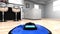 Camera on a robot vacuum cleaner to showing the cleaner\'s movement in first-person perspective
