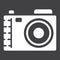 Camera solid icon, photo and capture