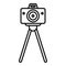 Camera stand icon, outline style