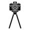 Camera stand icon, simple style