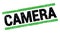 CAMERA text on green rectangle stamp sign