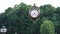 Camera tilts to Iconic Clock at Trump National Golf Club Charlotte