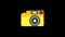 Camera Travel Adventure icon Line Drawing Animation Transparent Vector Motion Graphics Loop