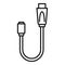 Camera usb cable icon, outline style