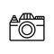 Camera Vector Icon. Vector sign in simple style isolated on white background. Original size 64x64 pixels.