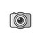 Camera vector illustration. good for camera icon, photography, or videography industry. simple flat with grey color style