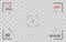 Camera viewfinder frame. Display snapshot digital video record screen. Filn rec camcoder template