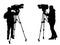 Cameraman silhouettes