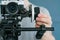 Cameraman video shooting equipment broadcast blog
