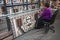 Cameron, AZ, USA: A Navajo woman demonstrates traditional rug weaving