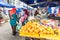 CAMERON HIGHLANDS, MALAYSIA, APRIL 6, 2019: Tourist and shoppers shopping fresh agriculture produce from street stalls market,