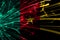 Cameroon abstract fireworks sparkling flag. New Year, Christmas and National day concept