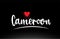 Cameroon country text typography logo icon design on black background