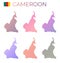 Cameroon dotted map set.