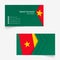 Cameroon Flag Business Card, standard size 90x50 mm business card template
