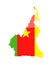 Cameroon Flag Country Contour Vector Icon