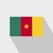 Cameroon flag Long Shadow design vector