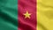 Cameroon Flag video waving in wind. Cameroon Flag Wave Loop waving in wind. Real