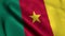 Cameroon Flag. Waving Fabric Satin Texture of the Flag Cameroon 3D illustration