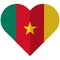 Cameroon flat heart flag