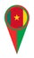 Cameroon Map Pointer Location Flag
