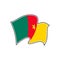 Cameroon national flag. Vector illustration. Yaounde