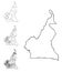 Cameroon outline map administrative regions