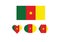 Cameroon outline map country shape