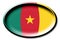 Cameroon - round country flag with an edge