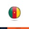 Cameroon round flag vector design.