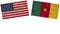 Cameroon and United States of America Flags Together â€“ Paper Texture - Illustration