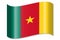 Cameroon - waving country flag, shadow