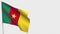 Cameroon waving flag animation on flagpole.