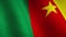 Cameroon waving flag closeup for democracy - seamless video animation