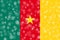 Cameroon winter snowflakes flag