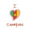Cameroonian flag patriotic t-shirt design.