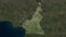 Cameroun highlighted. High-res satellite