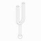 Camertone tuning fork icon, isometric 3d style