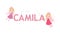 Camila female name with cute fairy tale