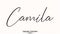 Camila Female name - in Stylish Lettering Cursive Typography Text