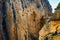 Caminito Del Rey - mountain path along steep cliffs in Andalusia