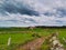 Camino de santiago, french part, arrival at the village of Aubrac.