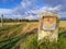 Camino Santiago de Compostela - traditional camino shell symbol on milestone